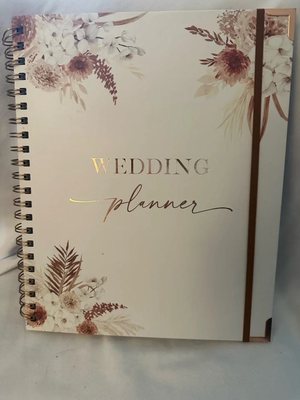 NEW ZICOTO Wedding Planner Book Spiral Bound Boho Floral Organizer Journal